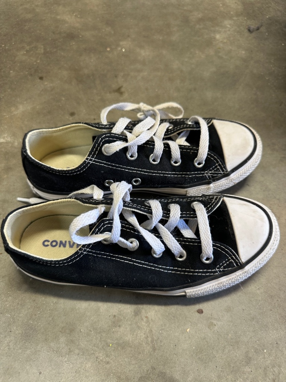 Converse Kids Black and White Low Top Sneakers